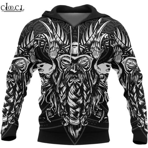 CLOOCL Fashion Hoody Viking Odin Style Tattoo 3D Printed Men Hoodie Spring Autumn Long Sleeve Pullover Pattern Hip Hop Hoodie