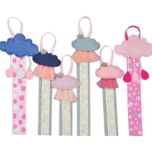 Girls Baby Ribbon Hanging Hair Bow Headband Clip Organizer Cloud Tassels Holder