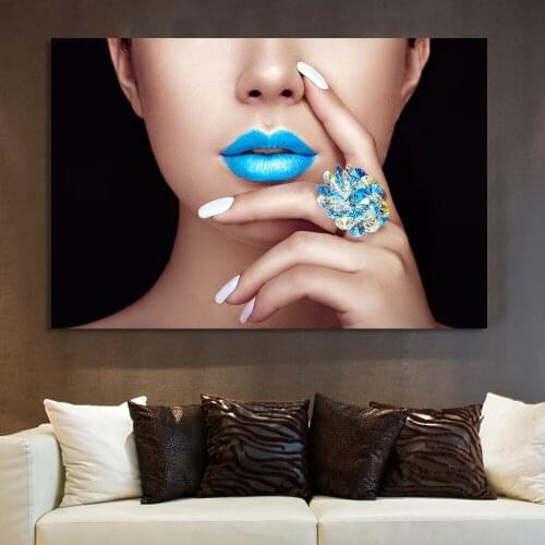 Glamorous make-up Hight Quality Printed Canvas Painting Wall Art Prints Poster Living Room Decor