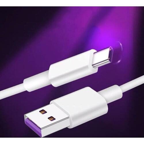 Fast Charge 5A USB Type C Cable For Samsung S20 S9 S8 Xiaomi Huawei P30 Pro Mobile Phone Charging Wire White Blcak Cable