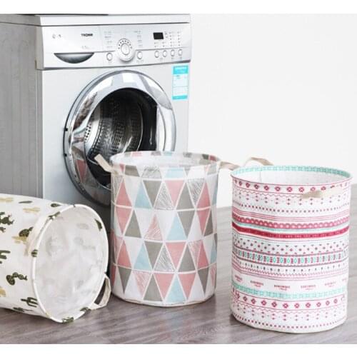 1pc Fabric Folding Geometric Dirty Clothes Toy Storage Household Dirty Clothes Hamper Storage Basket Item Storage
