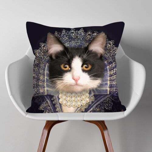 Cat Cosplay Cushion Cover Animals Pillowcase 45X45cm Throw Pillow Cases Sofa Bedroom Decoration