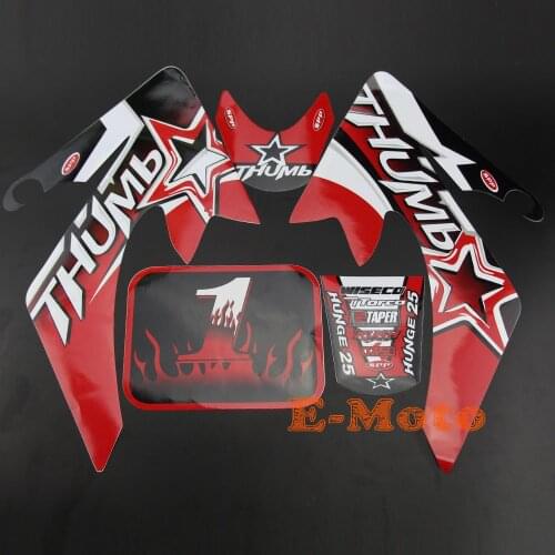RED DECALS STICKER FOR HONDA XR50 CRF50 ROKETA SSR COOLSTER RICARDO DIRT PIT BIKE NEW