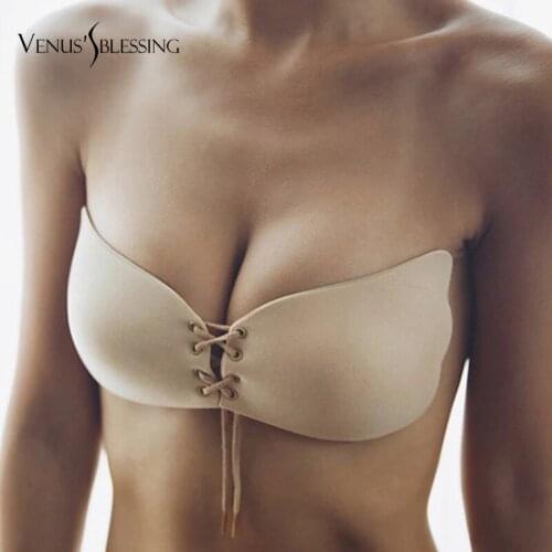 VENUSS BLESS Trendy Push Up Bra Style Women Sexy Strapless Instant Breast Lift Invisible Silicone Invisible Chest Paste Breast