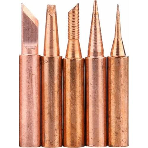5pcs 900M-T 6mm Pure Copper Soldering Welding Iron Tips Soldering Repair Station Power Tools Accessories