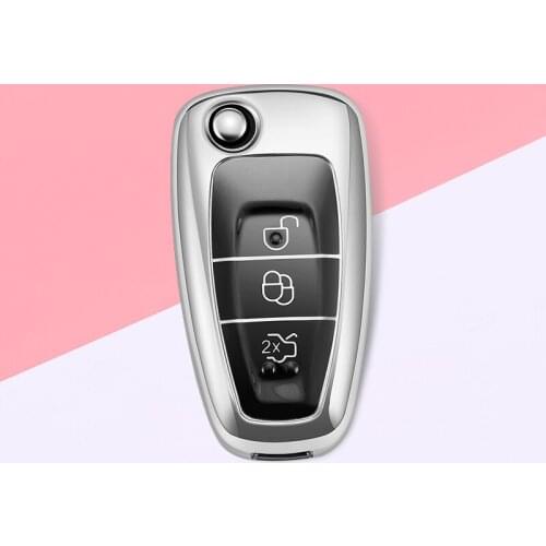2020 New TPU Car Fold Key Case Cover For Ford Focus 3 4 MK3 MK4 ST Ecosport Kuga Escape Fiesta Mondeo keychain Accessories