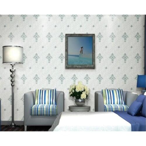 Beibehang papel de parede 3D European-style seamless custom bedroom background Damascus plain wall covering papel tapiz