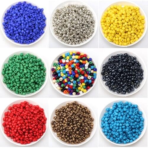 OlingArt New 4MM 20G Czech mixed multicolor Glass Seed beads approx 230~270pcs/lot necklace Bracelet DIY jewelry making