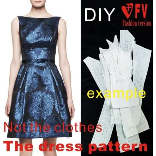 Dresses Sewing Pattern Template Cutting drawing Clothing DIY ((Not selling clothes)) BLQ-140