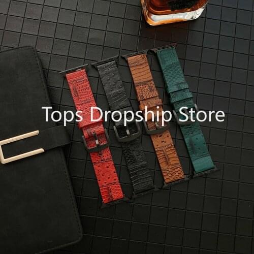 High Quality Leather loop Band for iWatch 1 2 3 4 5 6 SE Apple Watch Band 38mm 40mm 42mm 44mm Sports Strap Tour Band