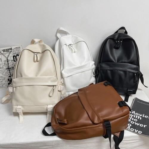 Men Laptop Backpack Pu Leather Male Travel Backpacks Notebook Bookbags College School Bag For Teenage Boys Women Rucksack