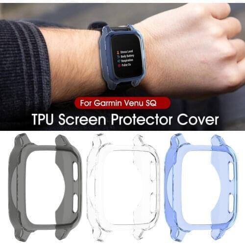 Sports Watch Case TPU Protective Cover For Garmin Venu SQ Black White Blue Protective Case Dropshipping Wholesale