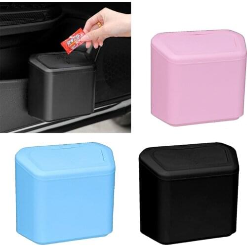 Hanging Car Trash Can Vehicle Garbage Dust Case Storage Box Square Pressing Type