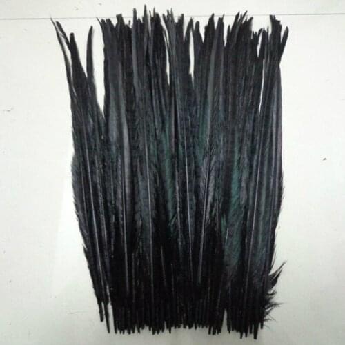 High quality natural black chicken tail feathers 20 PCS 20-22 inches / 50 to 55 cm
