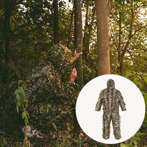 1 Set Of 3D Maple Leaf Camouflage Clothes Suit Lightweight Ghillie Suit Hunting Clothing Jungle Suit For Hunting Accessories