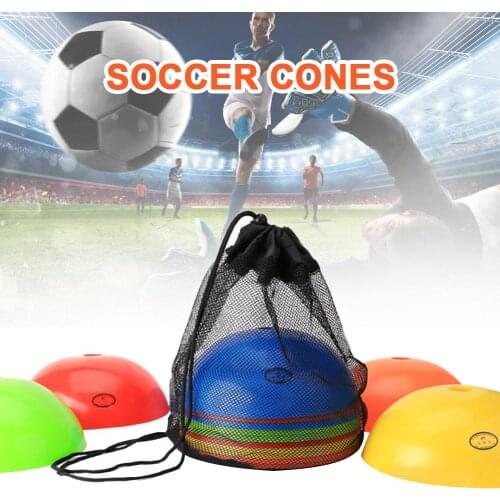 10 Pcs High Quality Soccer Training Sign Dish Pressure Resistant Cones Marker Discs Marker Bucket PVC Sports Accessories Socce