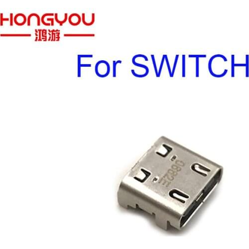 5PCS Charging Port Socket Replacement Charging Port Power Connector Type-C Charger Socket for Nintendo Switch NS Console