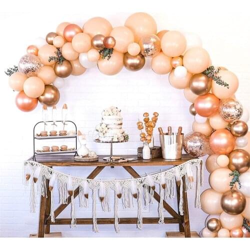 100pcs Cream Peach Balloons Matte Balloon Blush Latex Candy Ballon Wedding Baby Shower Birthday Party Decorations