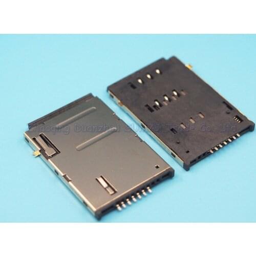 20pcs/lot 6P + 1P SIM Card Holder Self-push card slot Tablet PC Mobile phone 7P SIM card connector