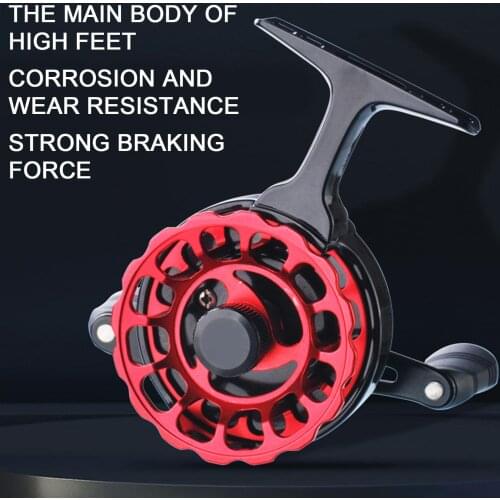 3.6:1 Right/Left Hand Fishing Reel Wheel with High Foot for Raft Ice-fishing