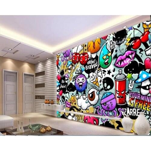 Beibehang papier peint mural 3d Wallpaper 3d in the wall beautifully doodle colorful kids room wallpaper background wall3d mural