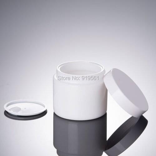 50Pcs 100g white porcelain jar with white cover Facial skin care product jar Empty cosmetic bottle/ night cream Bottles