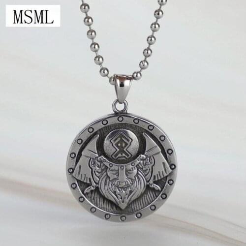 Antique silver Viking warrior necklace pendant