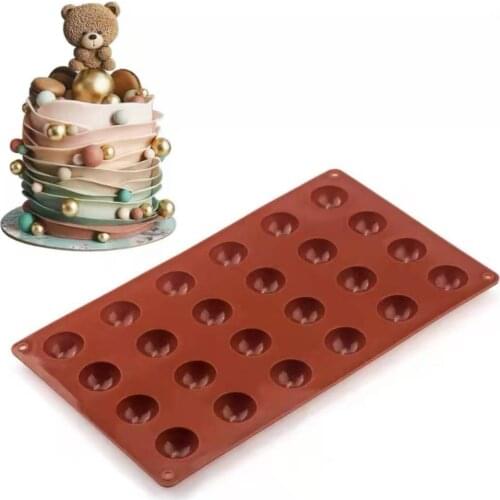 Free shipping 24 round heart cooking tools wedding decoration Silicone Mould baking Fondant Sugar Craft Molds DIY Cake