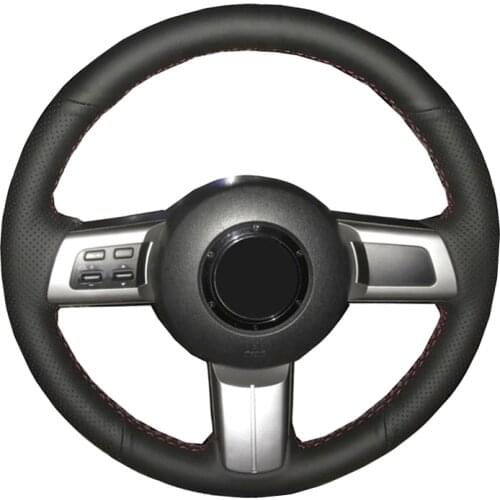 Hand Sew Car Steering Wheel Cover Wrap Leather Suede Gray Beige Brown For Mazda MX-5 Miata 2006-2014 CX-7 06-2009 RX-8 09-2012