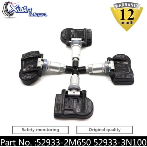XUAN 52933-2M650 52933-3N100 Tire Pressure Monitor Sensor TPMS For Hyundai Santa Fe IX45 Kia Sorento Optima Sportage Cadenza