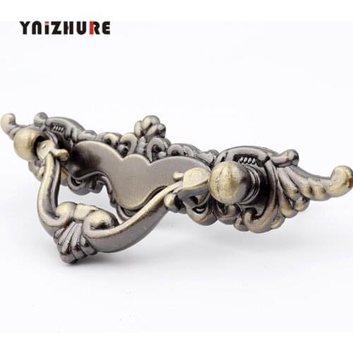 Retro Zinc Alloy Kitchen Drawer Cabinet Door Handle Furniture Knobs Hardware Cupboard Antique Pull Handles,Bronze Tone,110*40mm