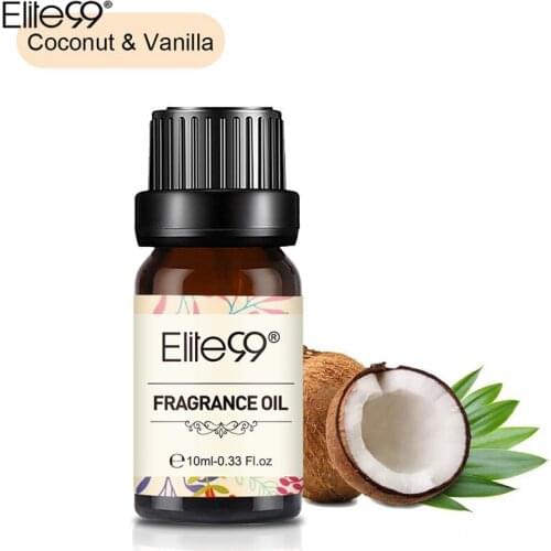 Elite99 Coconut Vanilla Fragrance Oil 10ML Flower Fruit Pure Essential Oil Relax Diffuser Lamp Air Fresh Massage Natural Relax