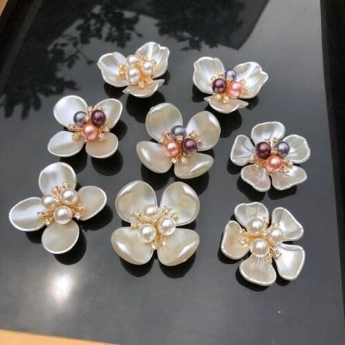 Imitation shell pearl flower patch heart flower Scallop jewelry accessories hand bouquet diy hair shoes clothing bags material