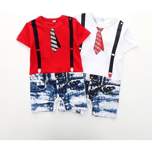 Baby Boy Rompers New Style Fashion Infant Jumpsuit Clothes Short Sleeve Spring Summer Newborn Baby For 3-24M Toddler Kid Clothes