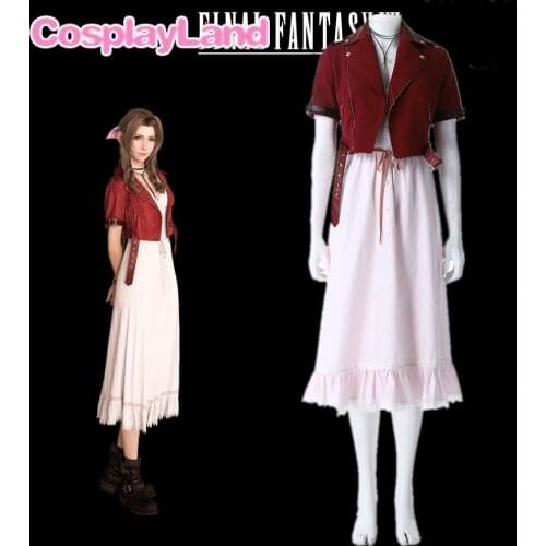 Final Fantasy VII Aerith Cosplay Gainsborough Costume Customize Outfit Halloween Party Costumes Women Girl Dress Game Cosplay