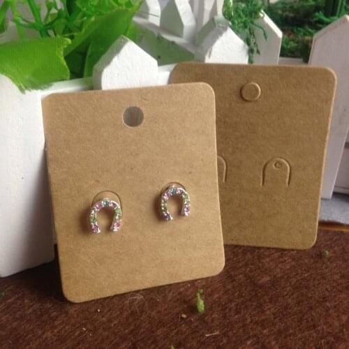 2015 New Hot Kraft Earring Card For 1 Pair Earring Vintage Classic Pendant Display Card Custom Logo Cost Extra MOQ : 1000PCS