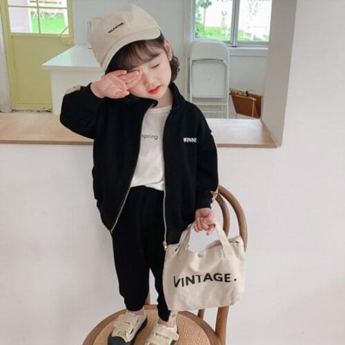 Cool Spring Summer Childrens Clothes Set Baby Girls Coat + Pants 2pcs/Set Kids School Beach Outdoor Teenage Girl Clothing High