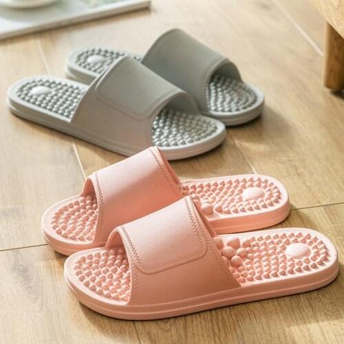 Summer slippers women sandals new simple comfortable non-slip home shoes female solid color massage slippers women plus size