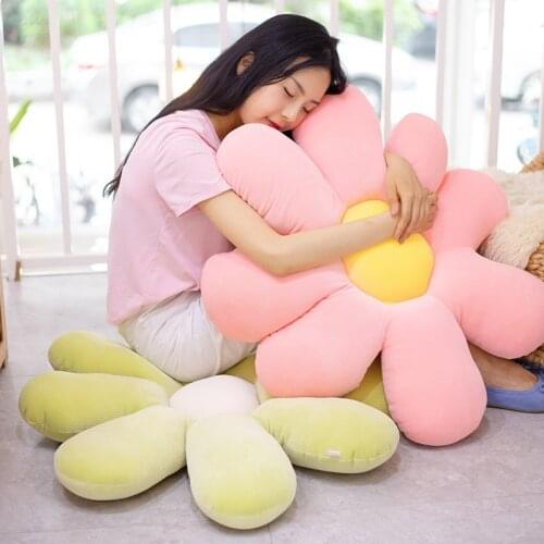 6 Colors Daisy Sunflower Plush Toy Stuffed Flower Doll Soft Seat Cushion Mat Plush Pillow Home Bedroom Car Decor Girl Gift