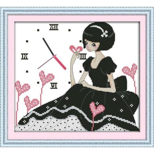 The heart of a young girl cross stitch kit 14ct 11ct count print canvas wall stitches embroidery DIY handmade needlework plus