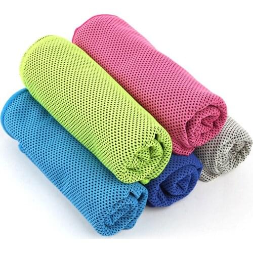 Non Slip Sports Ice Silk Quick-drying Towel Cold Feeling Towel Cooling Fitness Sweat-absorbent Beach Towel For Camping