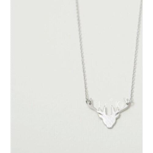 Wholesale 2016 Unique Trendy Gold Silver Personalized Deer Head Necklace High Quality Design Hunger Games Pendant Necklace