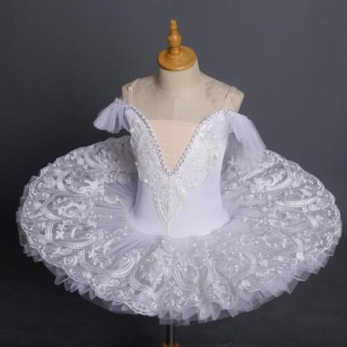 Professional Ballet Tutu Women Adulto Girls White Ballet Dress Tutu Pancake Swan Dance Costume Ballerine Femme Dance Wear kids