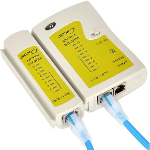CNCOB RJ45 and RJ11 Network Cable Tester Ethernet LAN Network Test Tool Cat5E Cat6A Cat3 RJ12 CHL-468 UTP FTP Detector