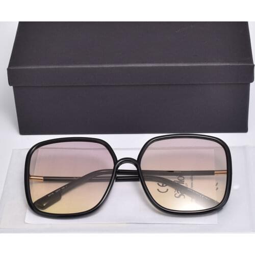 High Quality Luxury Brand Design SoStellairel Big Square Sunglasses Women Drive Travel UV400 Glasses with Original Package