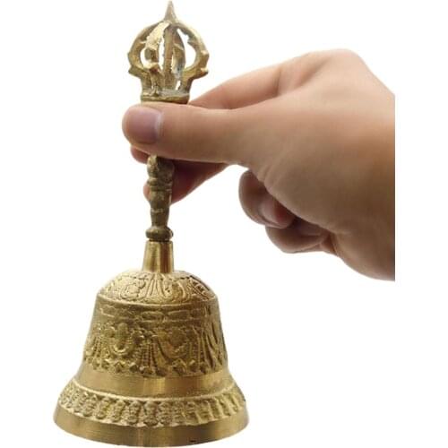 Tibetan Buddhist Meditation Bell And Dorje Set Shiplies Extra Loud Multi-Purpose Hand Call Bell
