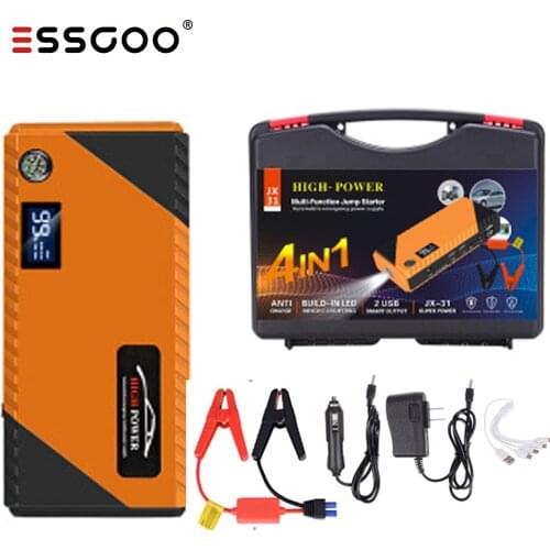 Power Bank For Car Jump Starter 12V Portable Auto Emergency Power Supply Car Battery Booster Charger Multifunction USB Power Ban