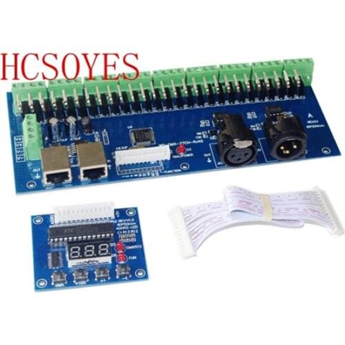 Hight power DC12V-24V 27 CH DMX-27CH-RJ45-led dimmer 1A*27CH decoder led RGB controller