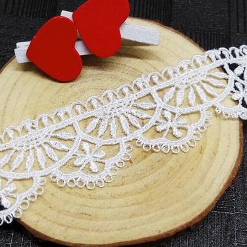 1/2/5 Yards Flower Eyelash Leaf Water Soluble Lace Ribbon Tape Lace Trims Apparel Sewing Accessories Handmade Trimming DIY Craft
