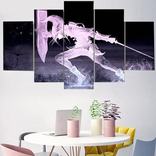 5 Pieces Wall Art Canvas Painting Cartoon Characteys Poster Modern Home Living Room Decoration Framework Pictures